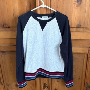 Evereve black and Gray Striped Sweatshirt